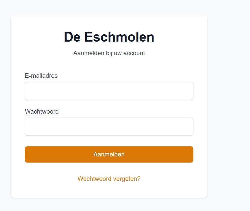 Scherm: Inloggen