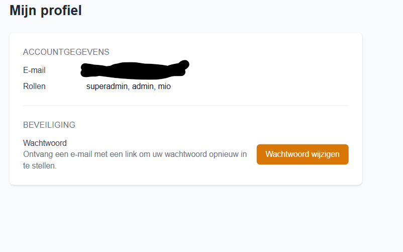 Scherm: Mijn profiel